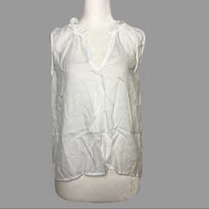 ❤️ XS ❤️ NWT Anthro Tank Sleeveless Ruffled Collar V-Neck​